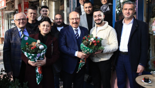 Başkan Akyüz esnaf ziyaretlerini sürdürüyor