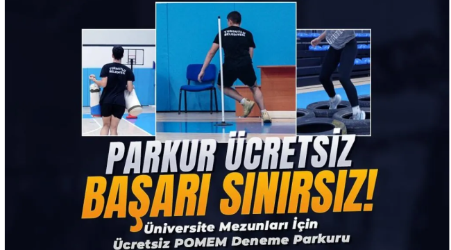 Belediyeden öğrencilere parkur ücretsiz deneme sınırsız eğitim imkanı