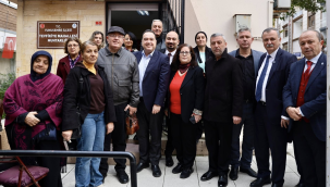 CHP'li başkanlar Kuyualan'da esnaf ziyaretine çıktı