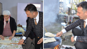 İl millî eğitim müdürü Uğurelli gözleme pişirdi