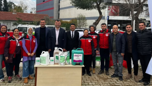 İyi tarım uygulamaları yapan 11 üreticiye 400 adet biyolojik preparatları sıvı kükürt dağıtıldı