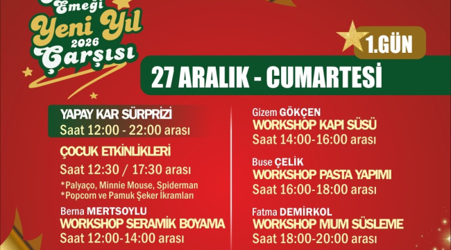 Kadın emeği yeni yıl çarşısı açılıyor