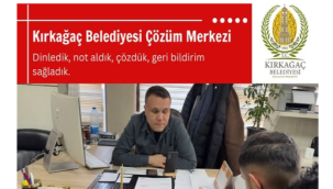 Kırkağaç belediyesi çözüm merkezi iş başında