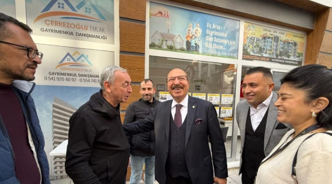 MESO Başkanı Akyüz'ün esnaf ziyaretleri hız kesmeden sürüyor 