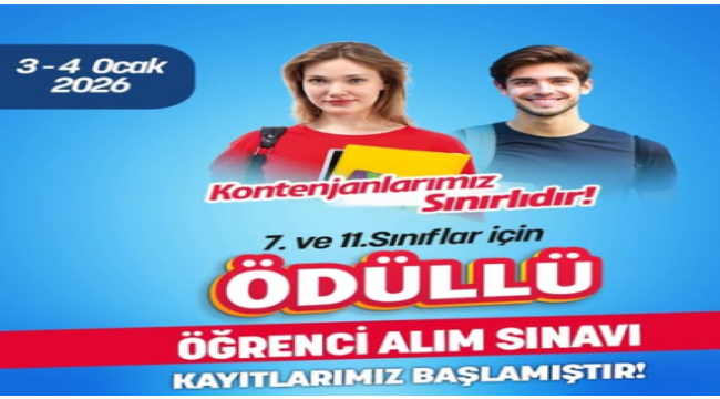 Ödüllü öğrenci kayıtları başladı