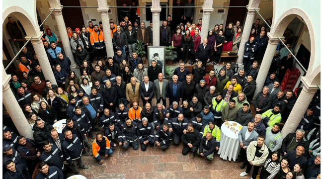 Personelin yeni yılını kutlayan başkan Engin ikramiye müjdesi verdi