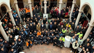 Personelin yeni yılını kutlayan başkan Engin ikramiye müjdesi verdi