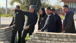 Soma'da yağmur suyu hattı saha çalışması