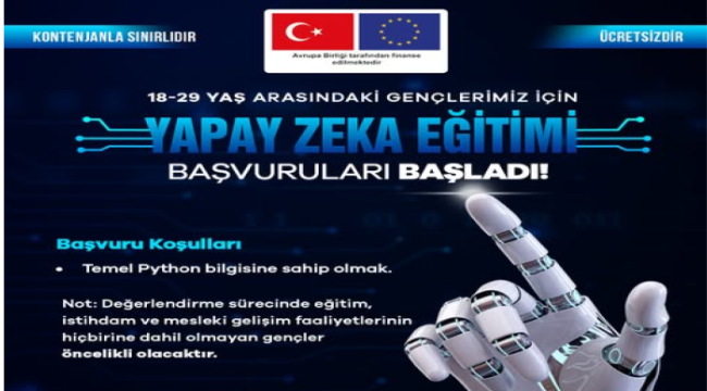 Ücretsiz yapay zeka eğitimi başvuruları başladı!