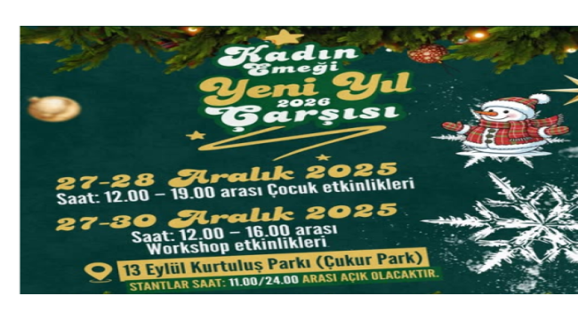 Yeni yıl kadın emeği çarşısı açılıyor