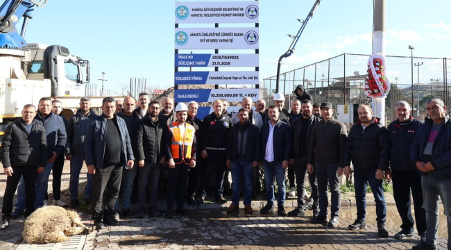 Ahmetli'de kreş temeli atıldı