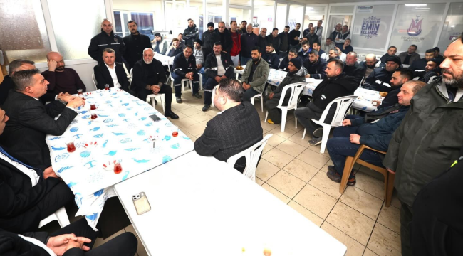 Başkan Şimşek temizlik işçileriyle kahvaltıda buluştu