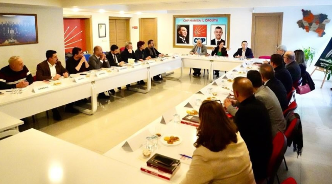 CHP aylık ilçe başkanları toplantısında ilçe sorunları ele alındı 