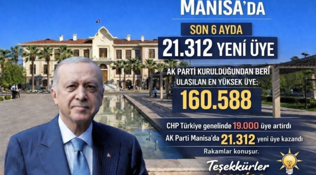 Cumhurbaşkanı'ndan Manisa'ya teşekkür