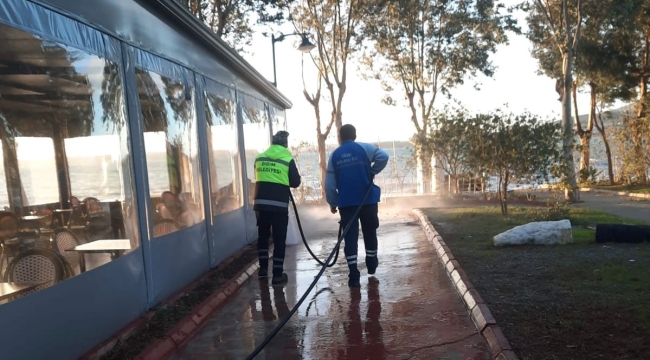 Didim'de belediye ekipleri 7/24 saat iş başında