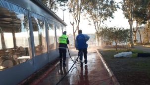 Didim'de belediye ekipleri 7/24 saat iş başında