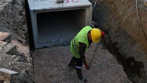 Ekonomik ömrünü tamamlayan yağmursuyu hattı yenilendi