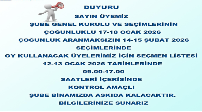 İnşaat mühendisleri odasından üyelere duyuru