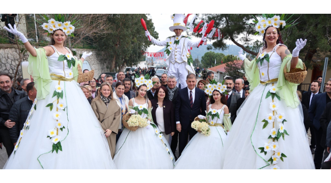 Karaburun nergis festivali tüm çokusuyla süürüyor