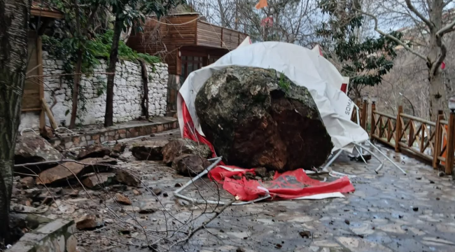 Soma Darkele'de heyelan bölgeye giriş yasaklandı