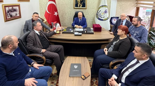 Başkan Balaban MESO başkanı Akyüz'e tebrik ziyareti