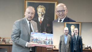 Başkan Ekrem Kayserili,ve Uşak Başkanı Özkan Yalım başkan Çetin'i zayaret ettiler