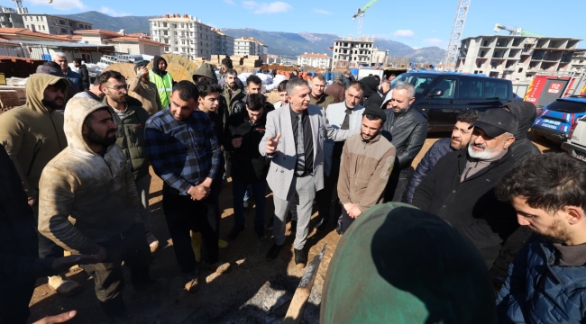 Başkan Şimşek'den işçilere geçmiş olsun ziyareti