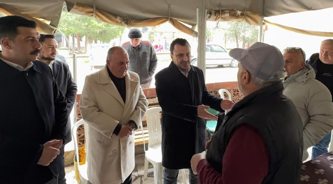 CHP'liler Su tutan Marmara gölünü ve vatandaşları ziyaret etti