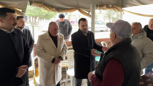 CHP'liler Su tutan Marmara gölünü ve vatandaşları ziyaret etti