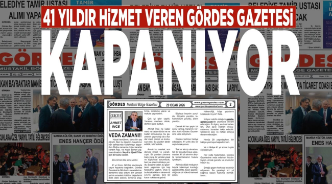 Ekonomik zorluklara dayanamayan 41 yıllık Gördes gazetesi kapandı