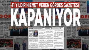 Ekonomik zorluklara dayanamayan 41 yıllık Gördes gazetesi kapandı