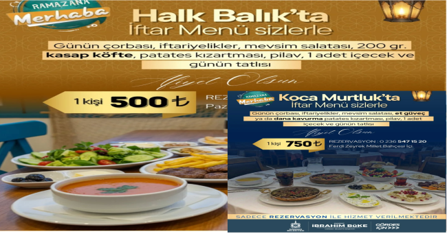 Gördes belediyesi iftar sofrası sudan ucuz