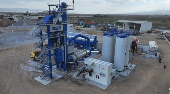 Salihli'de 60 milyon TL yatırımla sıcak asfalt plent tesisi üretime başladı