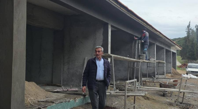 Saraycık mahallesinde kaplıca hamamı yapımı devam ediyor