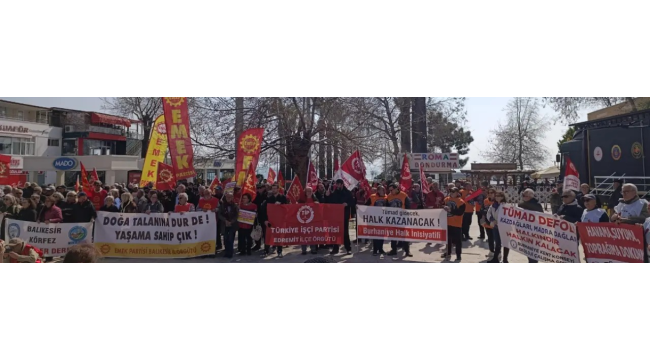 Altınoluk'ta "doğa talanına dur de, yaşama sahip çık" mitingi