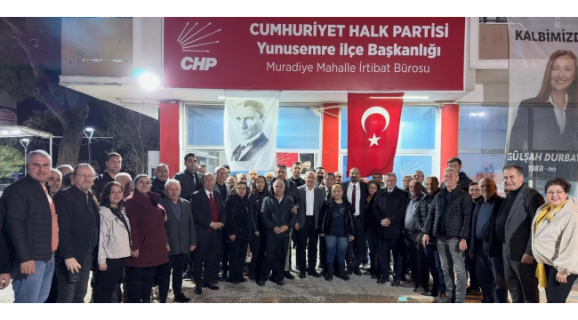 Başkan Balaban CHP Muradiye irtibat bürosunda partilileri ziyaret etti