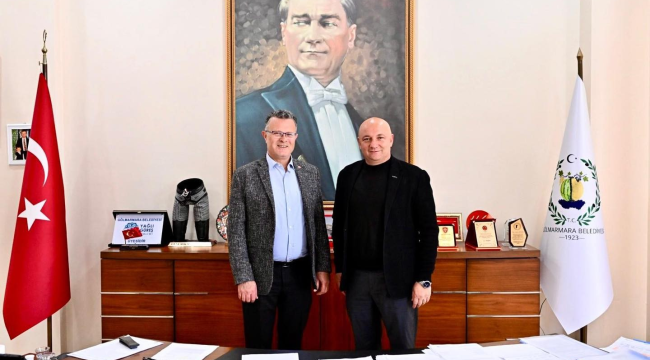 Başkan Öküzcüoğlu'ndan başkan Aykan'a ziyaret