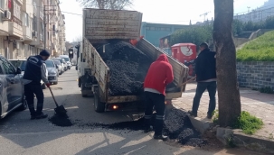 Bozulan yollara asfalt yama