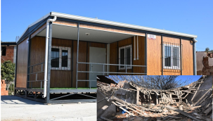 Büyükşehir evleri yıkılan aileye güvenli yuva ile yardımına koştu