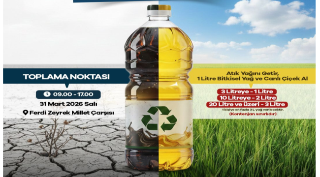 Büyükşehirden "atık yağını getir,suyunu kurtar"kampanyası