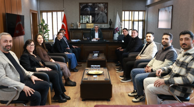 İMO yönetimi başkan Şimşek'i ziyaret etti