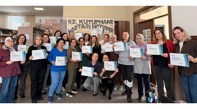  Kitap & kahve & kurabiye buluşmasına katılaanlara belge