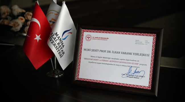 MCBÜ'ye beslenme dostu ve fiziksel aktiviteyi destekleyen iş yeri belgesi