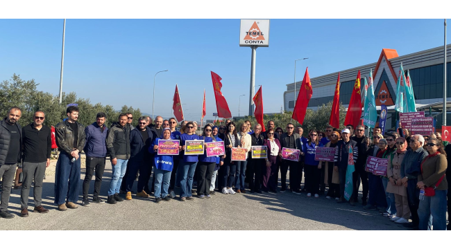 Temel Conta'da 446 gündür grevde bulunan işçilerin direnişi sürüyor