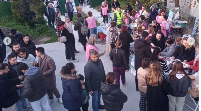 Uncubozköyde imece usulü iftar sofrası kuruldu