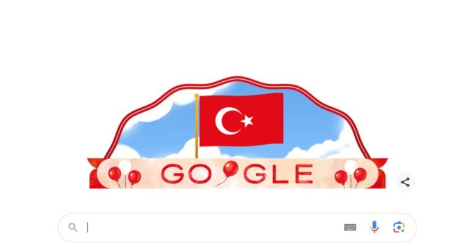 Google yayınladığı Doodle Türkiye ulusal egemenlik ve çocuk bayramı kutladı