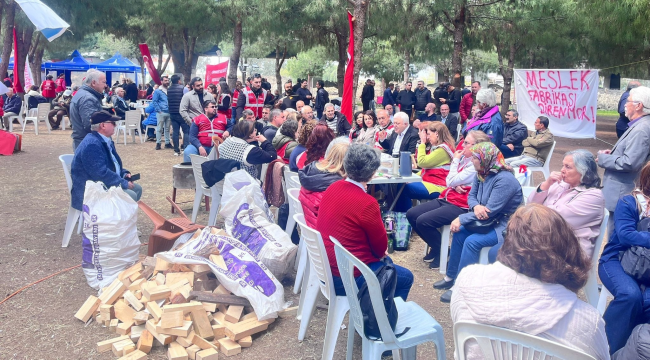 Hukuksuzca el konulan meslek fabrikası nöbeti sürüyor