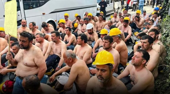 Madencilerin 'açım ben' eylemi sürüyor