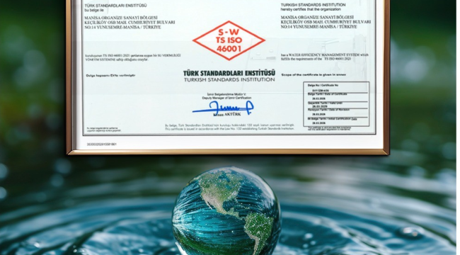 OSB ISO 46001 su verimliliği yönetim sistemi belgesi aldı