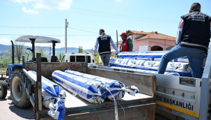 Seraları zarar gören 4 ilçede 23 üreticiye belediye yardımı